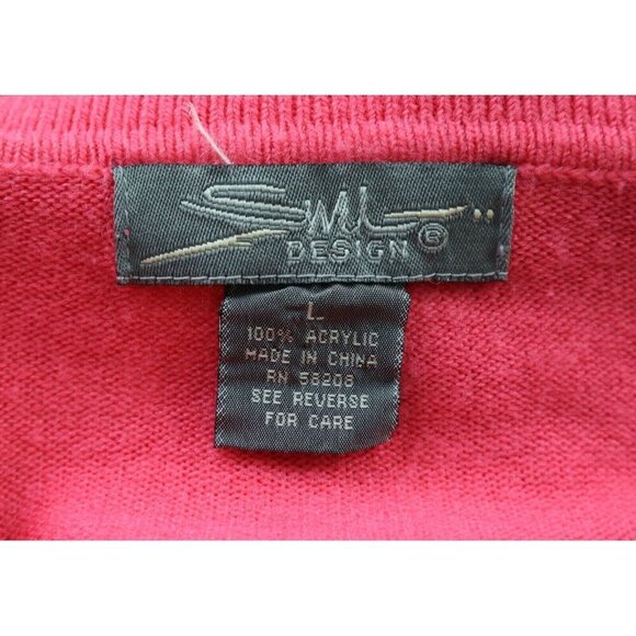 WOMEN'S PINK CARDIGAN SWEATER - SML DESIGN - SIZE L - Picture 3 of 3